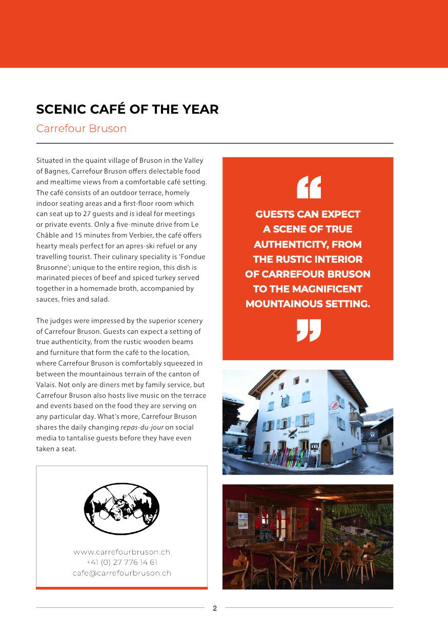 Scenic Café of the Year